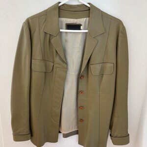 PAP'KIK Vintage 80-90's Olive Leather Jacket